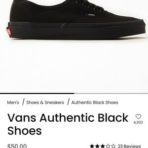 Classic black vans